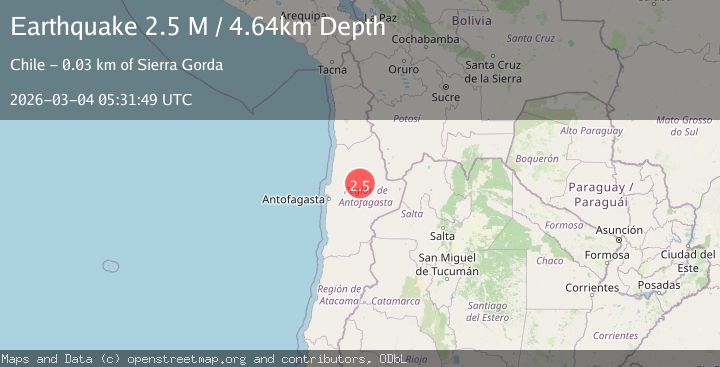 Map of Antofagasta, Chile