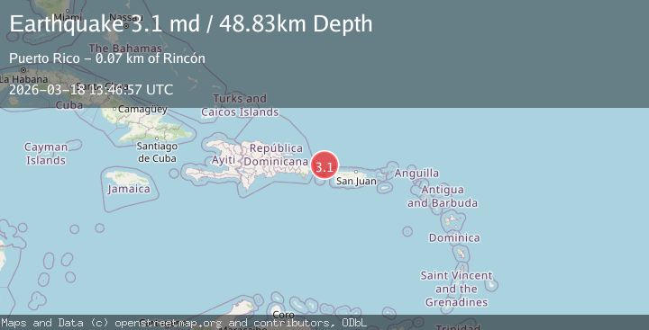 Map of Puerto Rico region