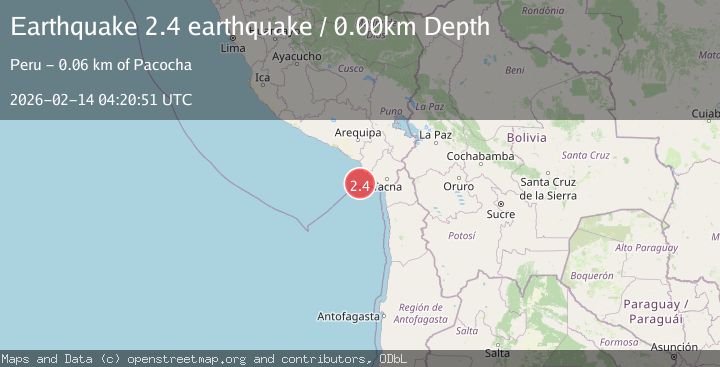 Map of off the coast of Tarapaca, Chile