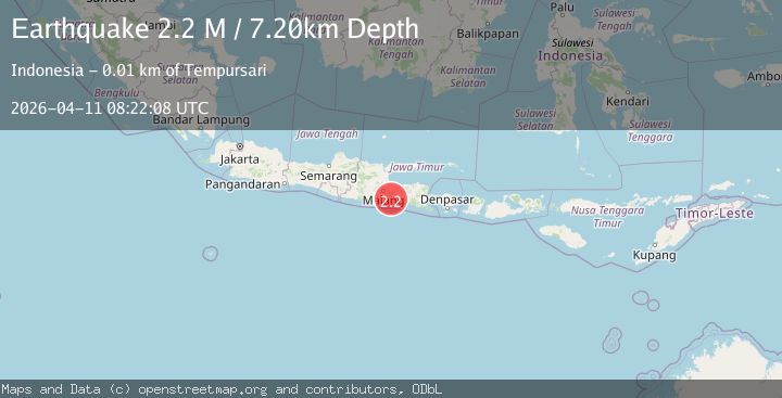 Map of Java, Indonesia