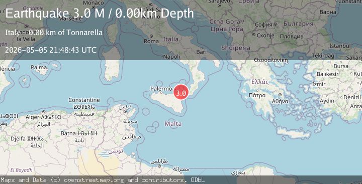 Map of Sicily, Italy