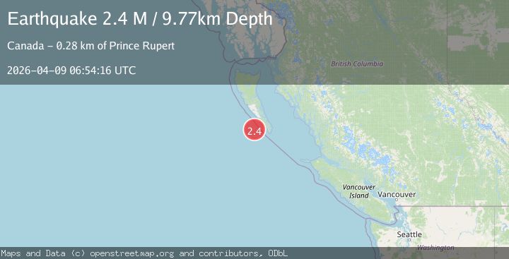 Map of Haida Gwaii Region, Canada