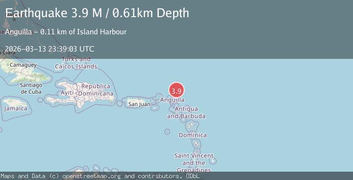 Map of Anguilla region, Leeward Islands