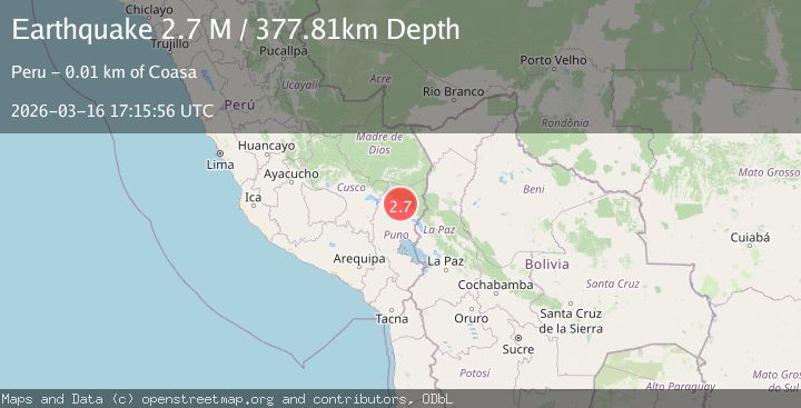 Map of Peru-Bolivia border region
