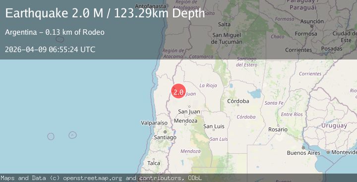 Map of San Juan, Argentina