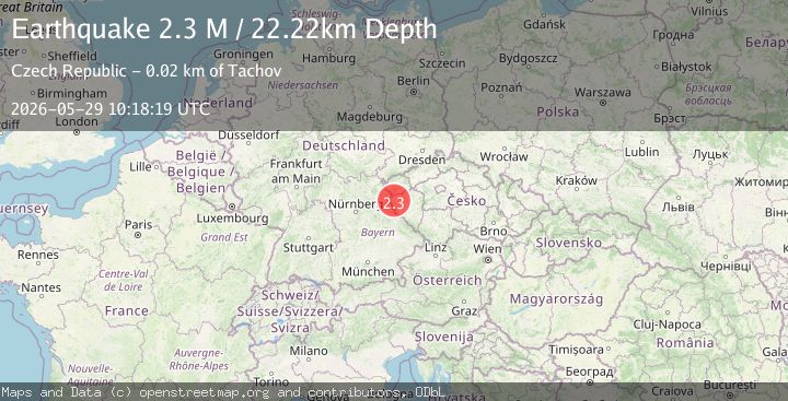 Map of Germany-Czech Republic border region