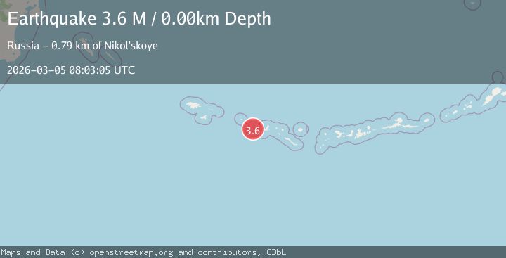 Map of Rat Islands, Aleutian Islands, Alaska