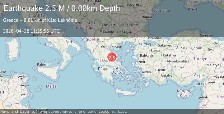Map of Near the coast of Greece