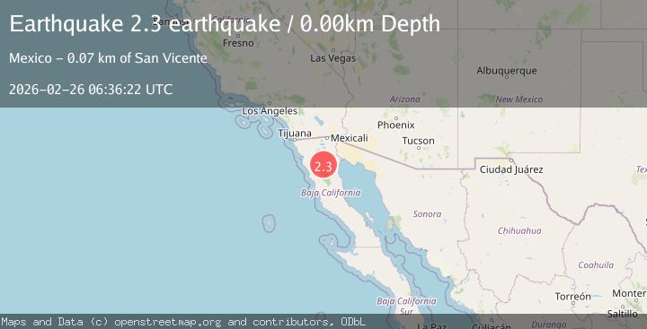 Map of Baja California, Mexico