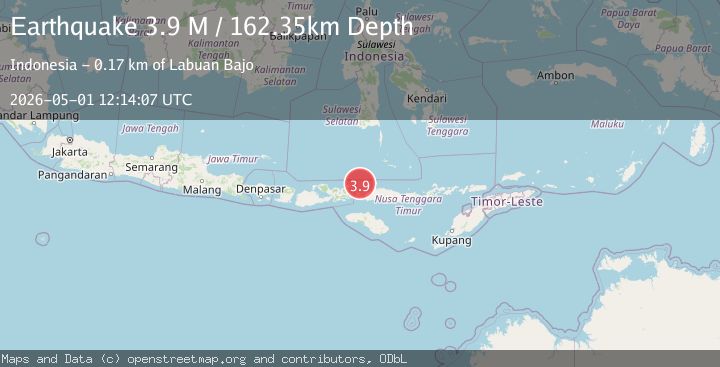 Map of Flores region, Indonesia