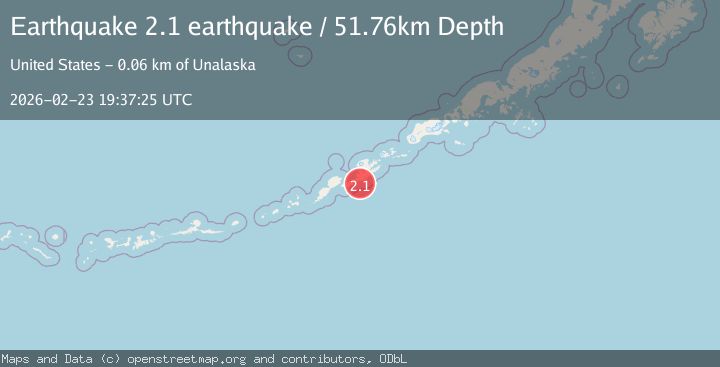 Map of Fox Islands, Aleutian Islands, Alaska