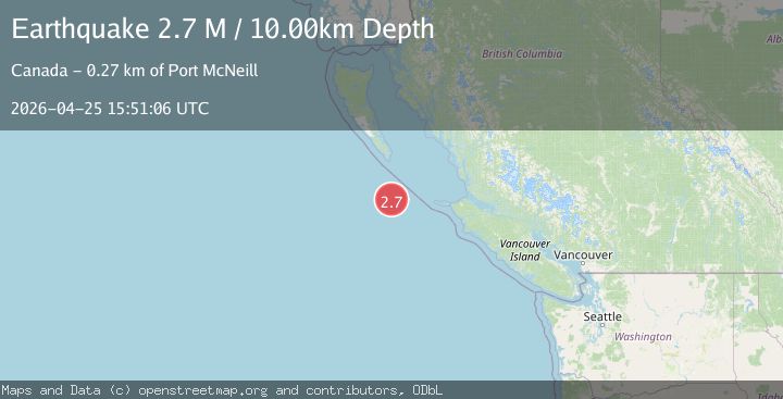 Map of Vancouver Island, Canada region