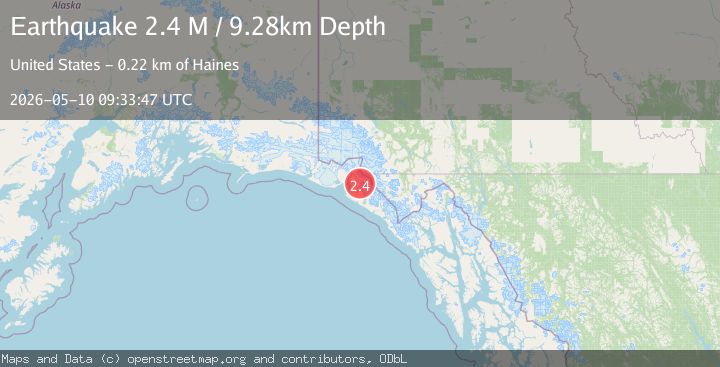 Map of Southeastern Alaska
