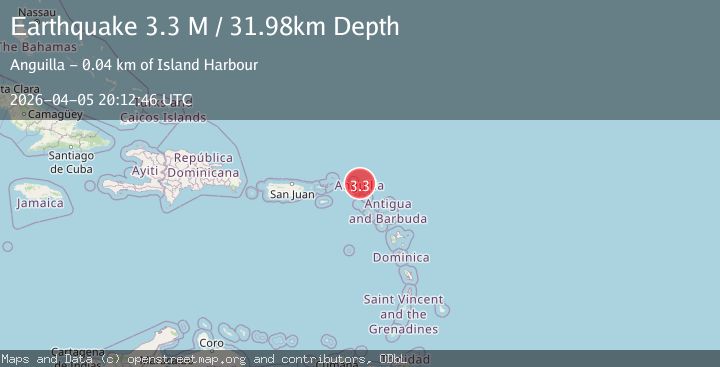 Map of Anguilla region, Leeward Islands