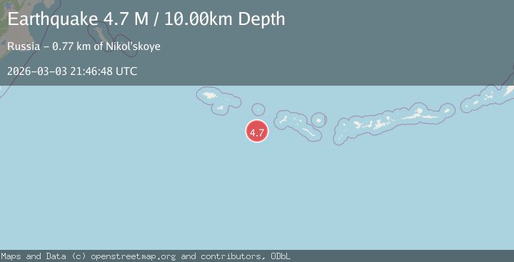 Map of Rat Islands, Aleutian Islands, Alaska