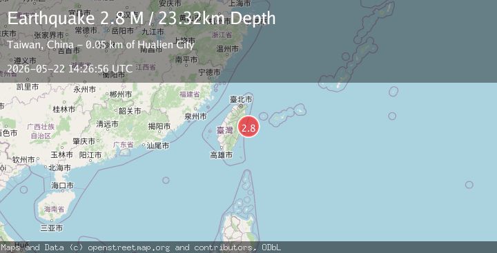 Map of Taiwan region