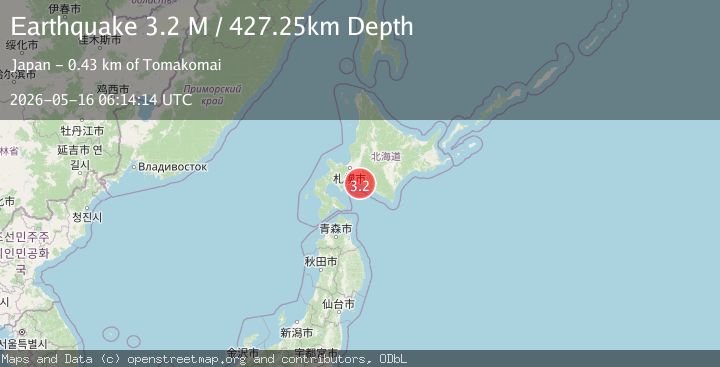Map of Hokkaido, Japan region