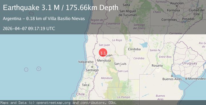 Map of San Juan, Argentina