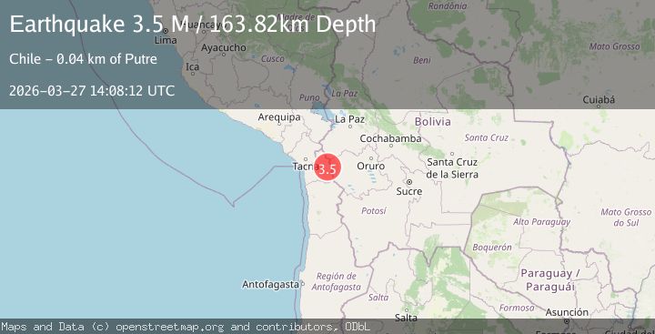 Map of Tarapaca, Chile