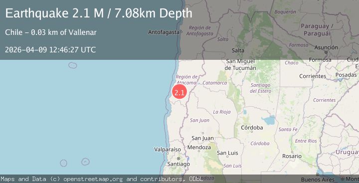 Map of Atacama, Chile