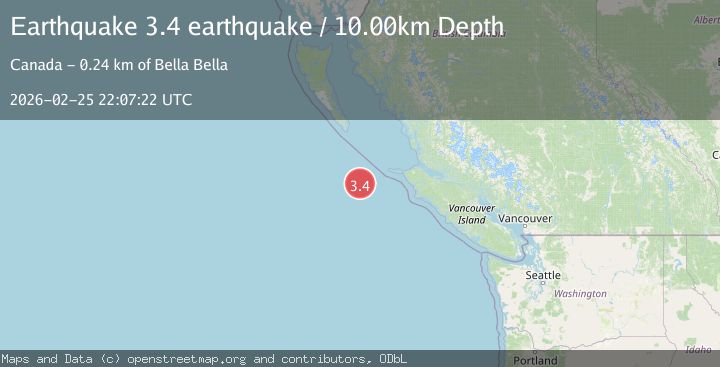 Map of Vancouver Island, Canada region