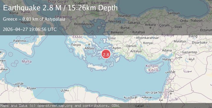 Map of Dodecanese Islands, Greece