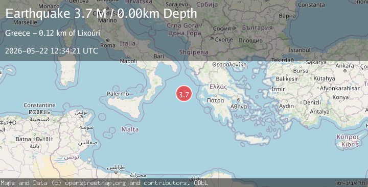 Map of Ionian Sea