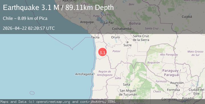 Map of Tarapaca, Chile