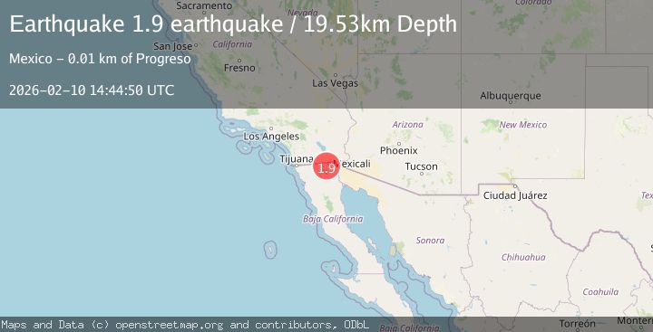Map of California-Baja California border region