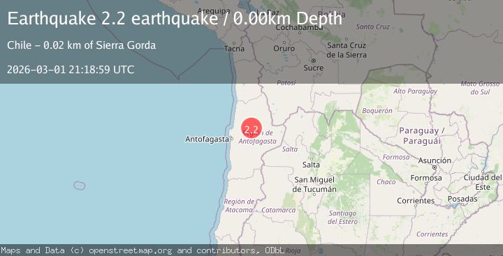 Map of Antofagasta, Chile