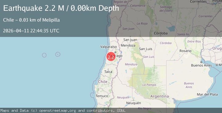 Map of Region Metropolitana, Chile