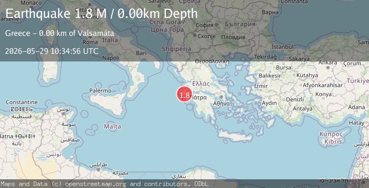 Map of Near the coast of Greece