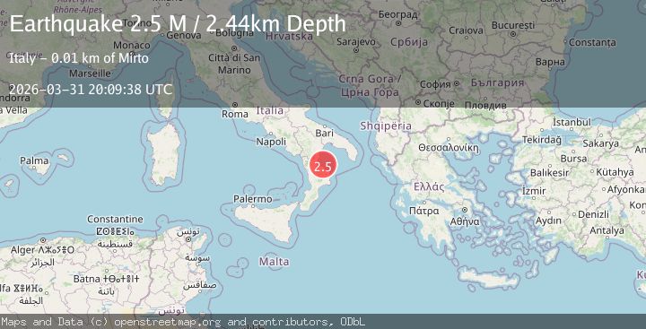 Map of southern Italy