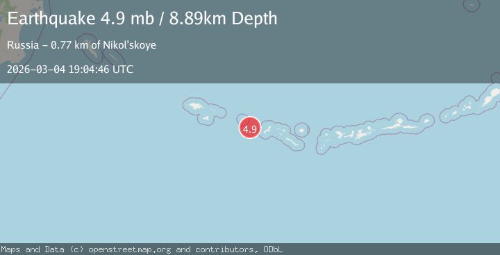 Map of Rat Islands, Aleutian Islands, Alaska