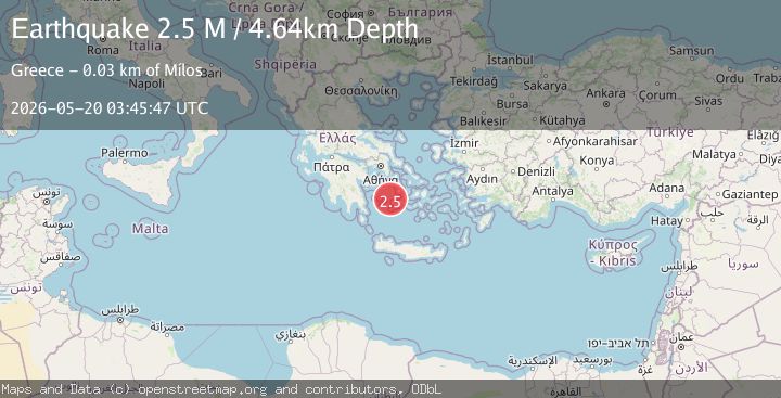 Map of Offshore southern Greece