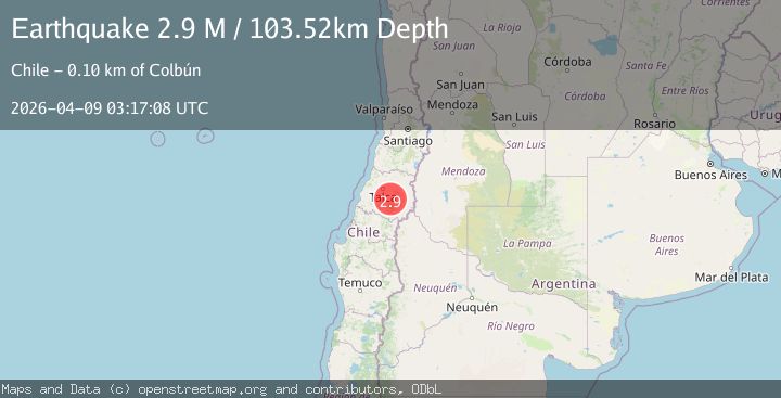 Map of Maule, Chile