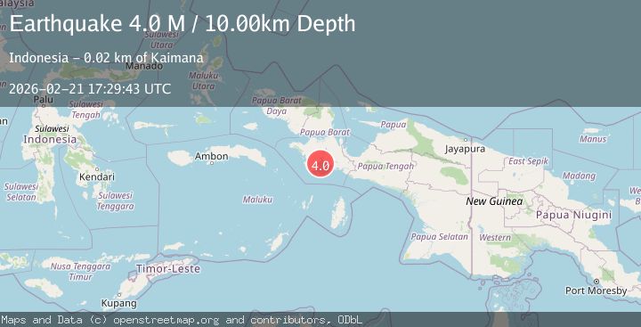 Map of Papua, Indonesia
