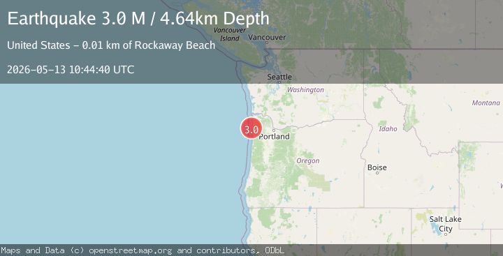 Map of offshore Oregon