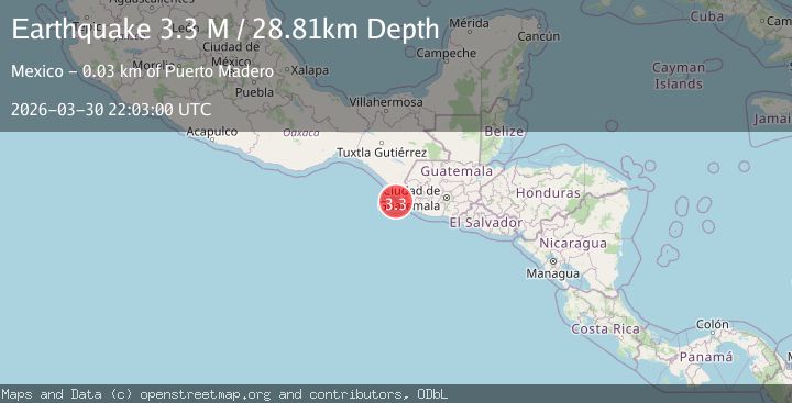 Map of offshore Chiapas, Mexico