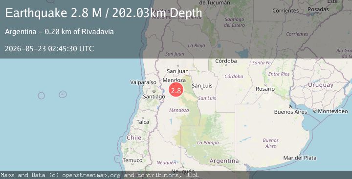 Map of Mendoza, Argentina