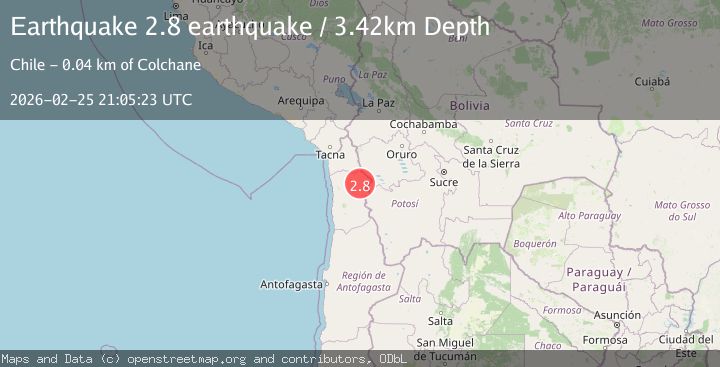 Map of Tarapaca, Chile