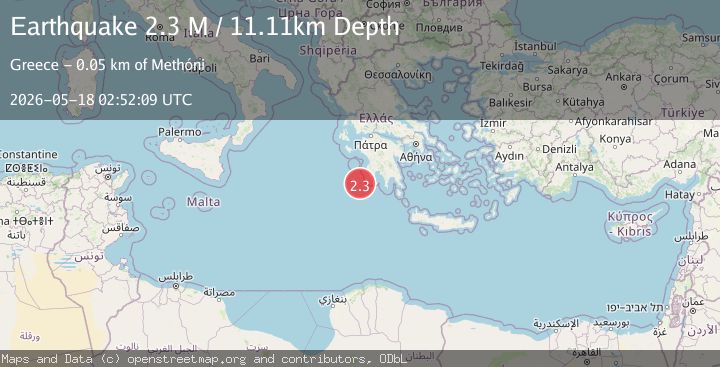 Map of Offshore southern Greece
