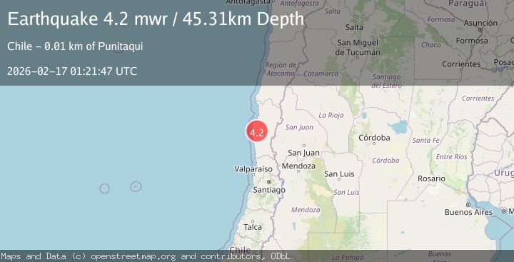 Map of offshore Coquimbo, Chile