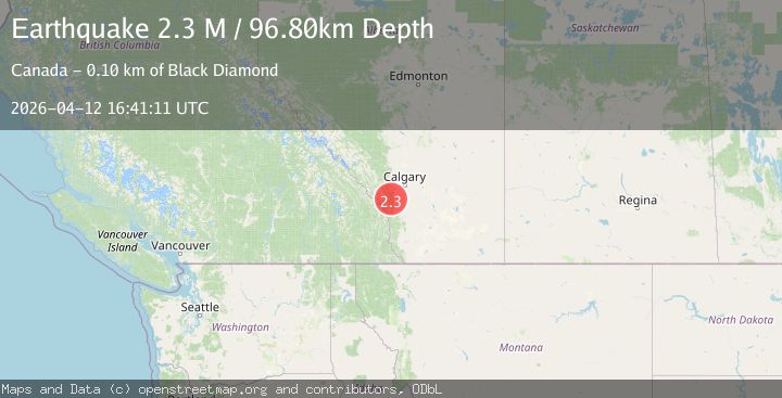 Map of Alberta, Canada