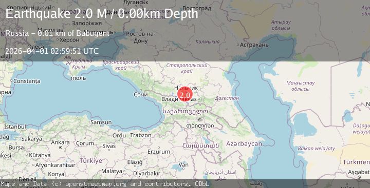 Map of Caucasus region, Russia