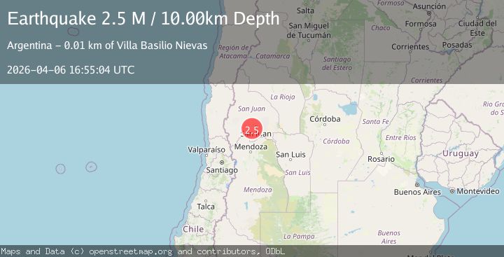 Map of San Juan, Argentina