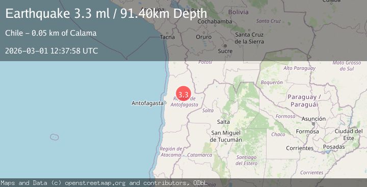 Map of Antofagasta, Chile