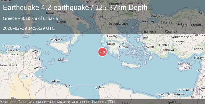 Map of central Mediterranean Sea