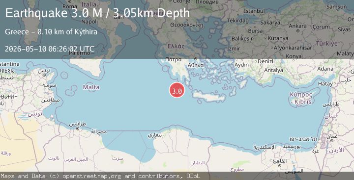 Map of central Mediterranean Sea