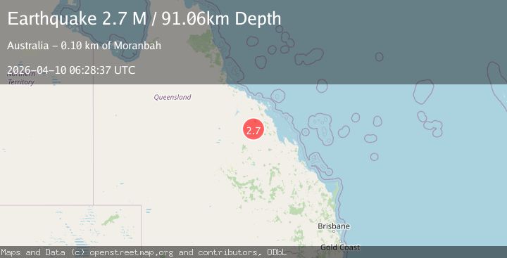 Map of Queensland, Australia
